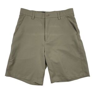 Saddlebred Comfort Performance Men's Sz 30 Tan Flat Front Shorts 100% Polyester